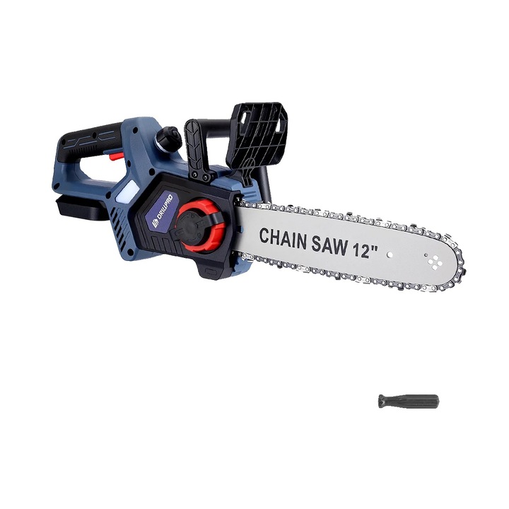 Elektromos láncfűrész, kefe nélküli motor, 12 hüvelykes, akkumulátor nélkül, 3/8, 2650g