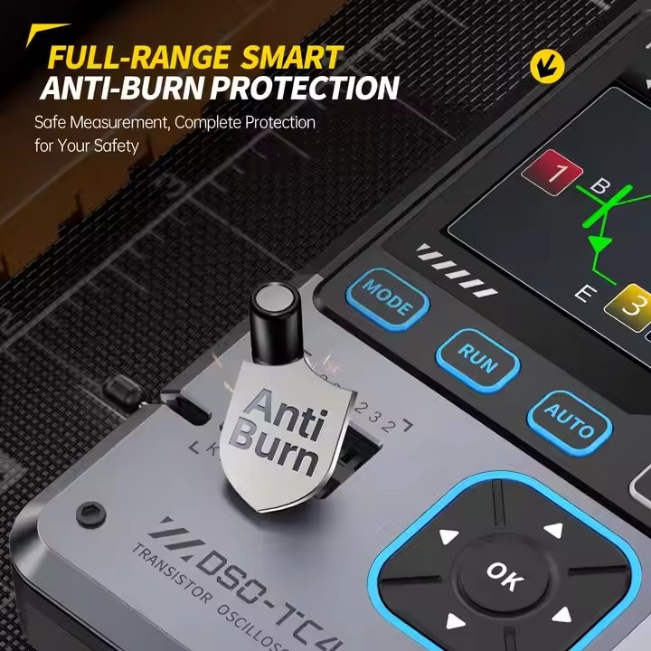 Osciloscop digital FNIRSI DSO-TC4, tester de tranzistori