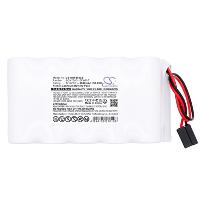 Cameron sino ni-cd akkumulátor, 12.0v, 8000mAh, kompatibilis kaufel bgn7000-10fwp-t fehér-vel