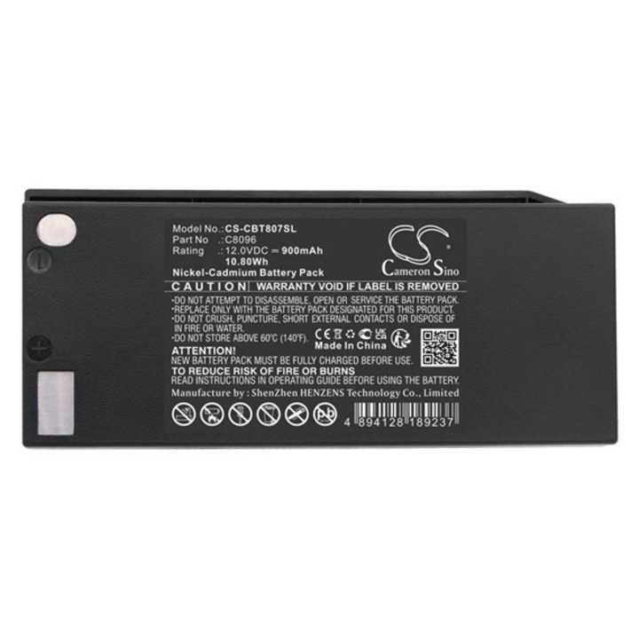 Cameron sino ni-cd akkumulátor, 12, 0v, 900mAh, kompatibilis cattron theimeg c8096 -vel