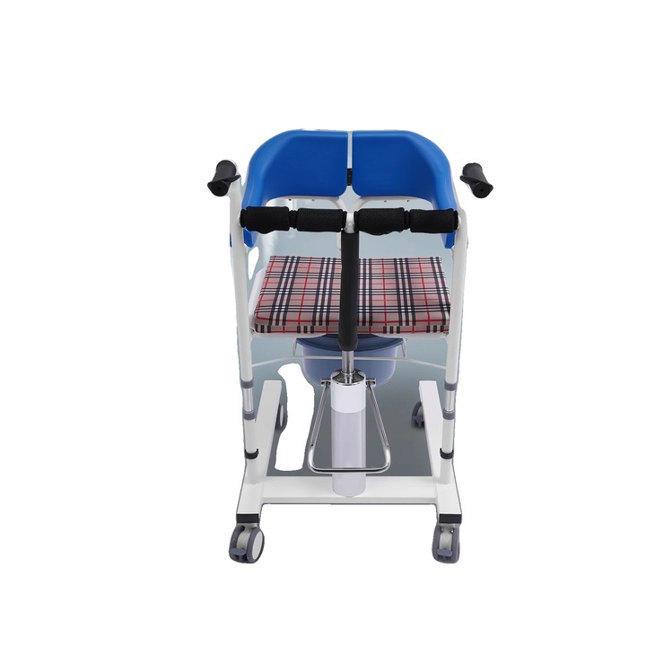 Scaun cu rotile hidraulic, capacitate 90kg, inaltime ridicare 42-61cm, greutate 28.5kg, 4 roti cu frane