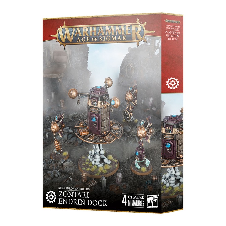 Разширение за Warhammer Age of Sigmar за игра Zontari Endrin Dock Kharadron Overlords Games Workshop 54 части, сиво