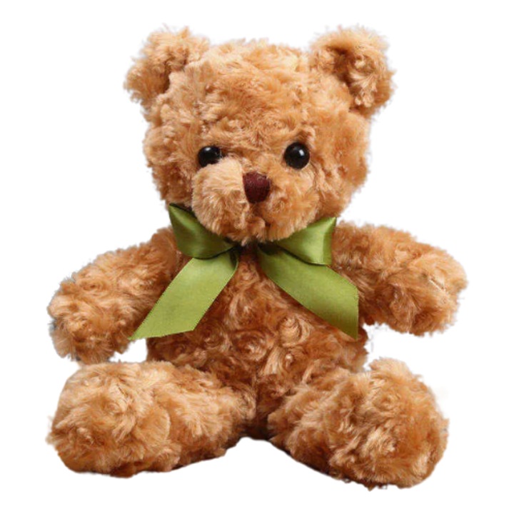 Плюшена играчка ТЕА 46041-1, Мече със сатенена панделка, кафяво, 30 см