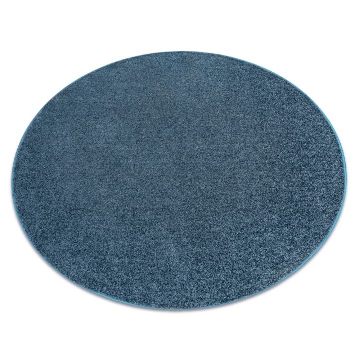Covor rotund indus albastru inchis 75 simplu, DYWANY ŁUSZCZÓW melange, cerc 150 cm latime