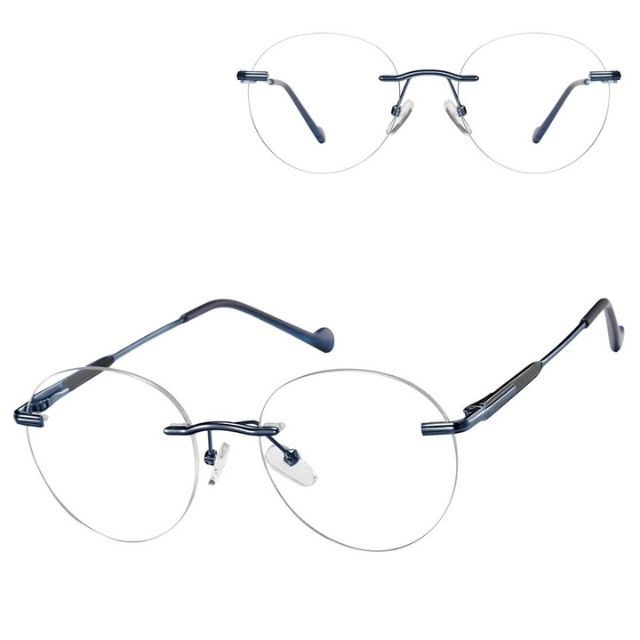 Ochelari de vedere, Sunoptic 870E, lentile transparente, albastru marin