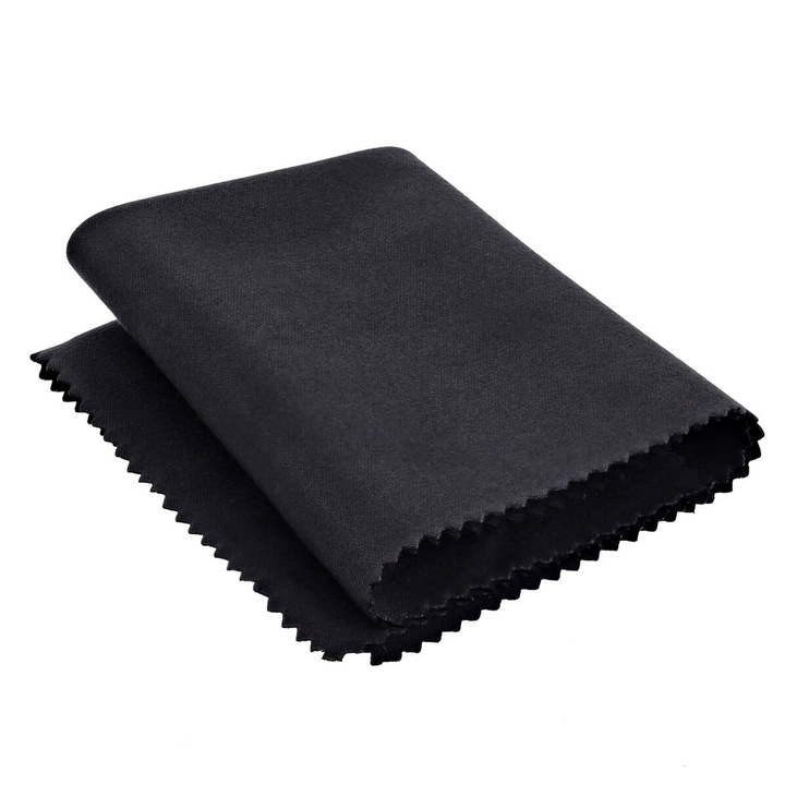 Servetela premium din microfibra, Stylion, 18x15cm, neagra, 220g