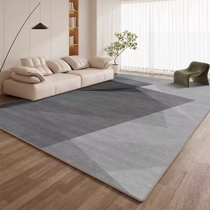 Килим с ефект на кашмир с дигитален принт, 160x230 см, наслоена коса 3-5 мм, модерен геометричен модел