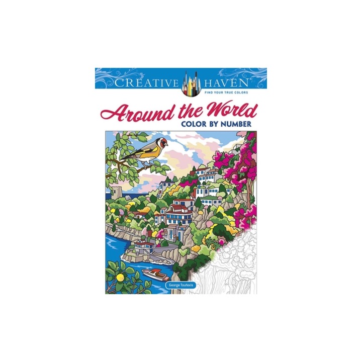 Creative Haven Around the World Color by Number Coloring Book, George Toufexis