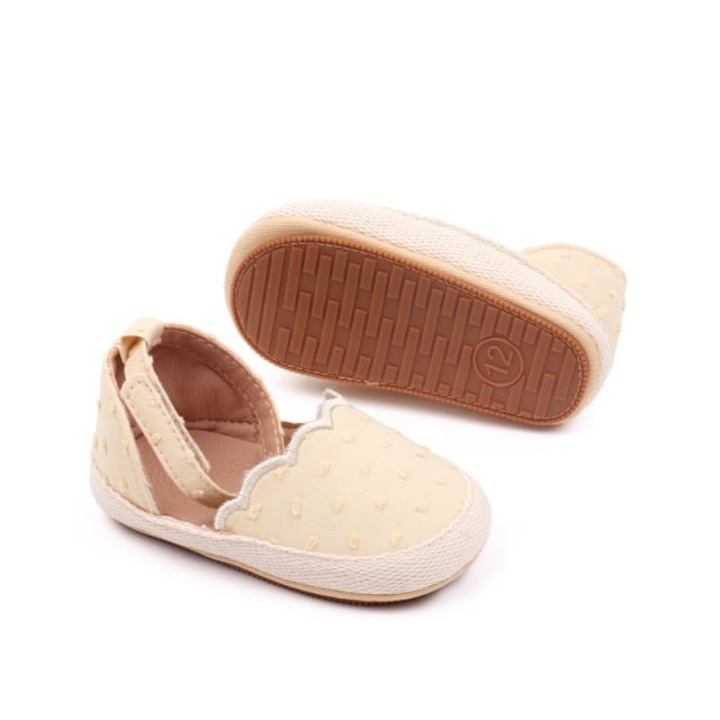 Обувки SuperBaby, Модел AL 13387 Sunny, Текстил, Момичета, 3-6 месеца, Слонова кост, 18