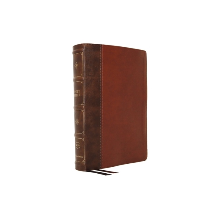Nkjv, Large Print Verse-By-Verse Reference Bible, MacLaren Series, Leathersoft, Brown, Comfort Print Holy Bible, New King James Version, Thomas Nelson