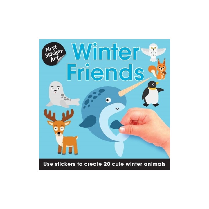 First Sticker Art Winter Fun Animals Use Stickers to Create 20 Cute Winter Animals, Ksenya Savva