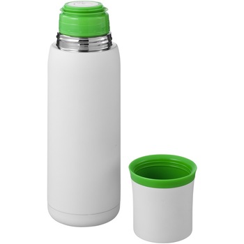 Termos cu perete dublu otel inoxidabil, alb-verde, 500 ml Termos cu perete dublu otel inoxidabil, alb-verde, 500 ml