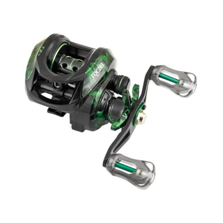 Yumoshi EQC201 csigás orsó, 4R, 6.3:1 visszahúzási arány, bal nyelű, jobbkezeseknek