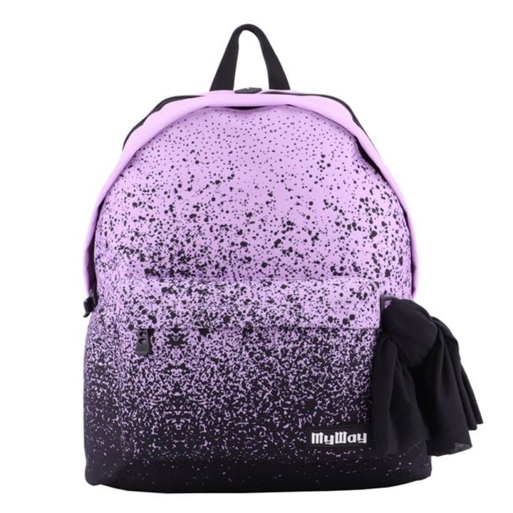 Fekete Lila Színátmenetes Hátizsák és Fekete Kendő - My Way