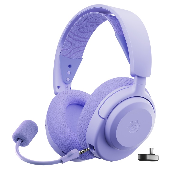 Геймърски слушалки SteelSeries Arctis Nova 3P Wireless - Lavander STEEL-HEAD-61692