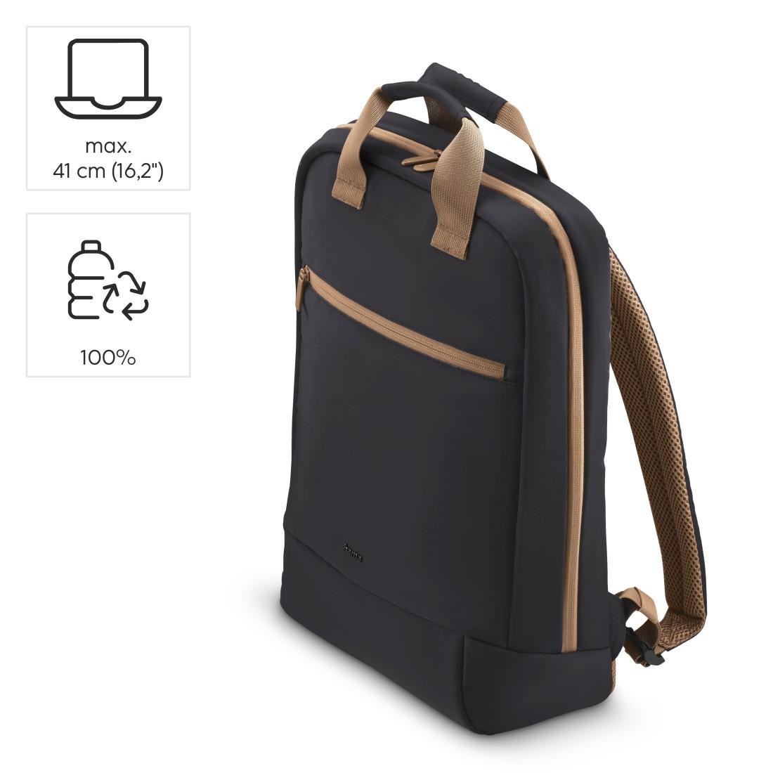 Geanta pentru laptop HAMA „Ultra Lightweight”, pana la 41 cm (16" 2"), neagra cu maro HAMA-222056