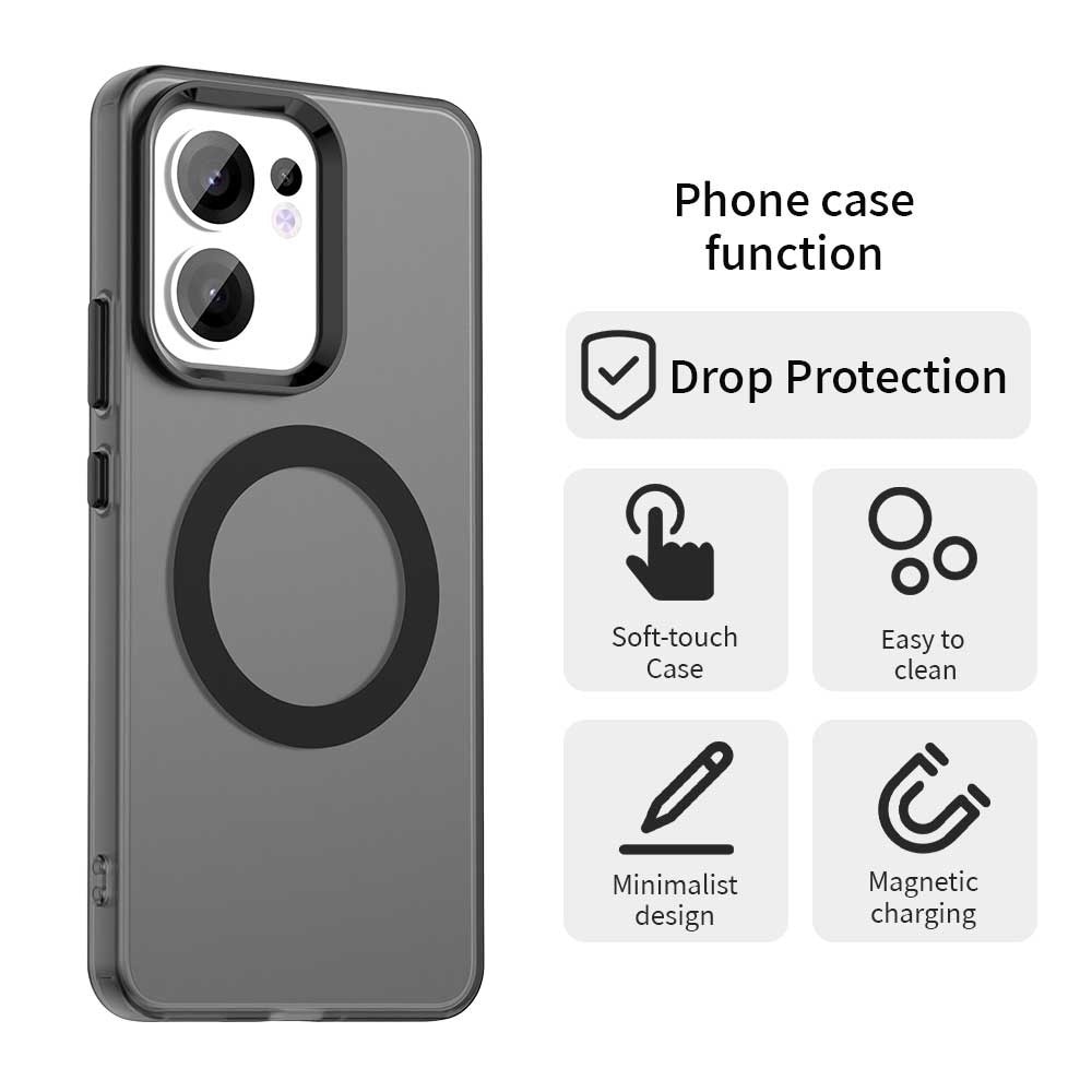 Husa premium pentru Oppo Reno 13F 13FS 4G 5G VivaShell Fusion compatibila MagSafe Anti-Shock - Protectie Avansata Display Camera - Design Slim si Elegant - Negru