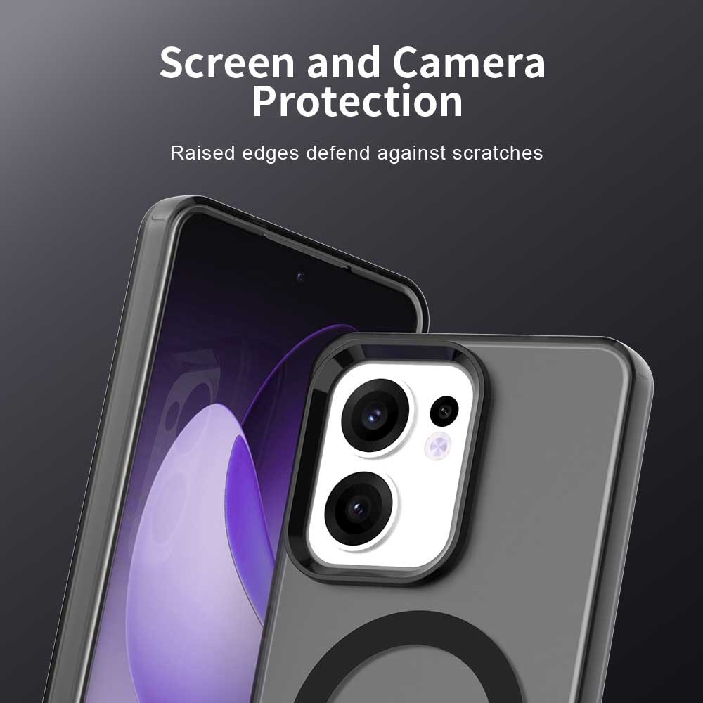 Husa premium pentru Oppo Reno 13F 13FS 4G 5G VivaShell Fusion compatibila MagSafe Anti-Shock - Protectie Avansata Display Camera - Design Slim si Elegant - Negru