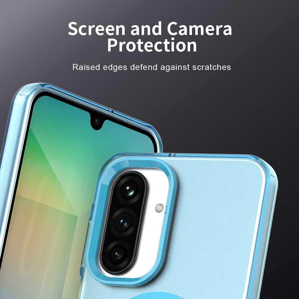 Husă Candy Case, albastră, pentru Samsung Galaxy A17 5G / A17, material TPU și policarbonat