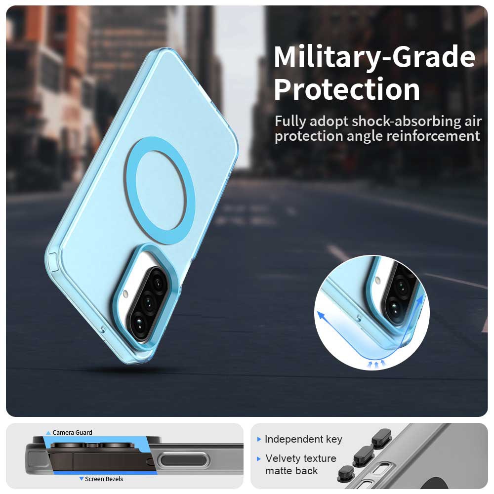 Husă Candy Case, albastră, pentru Samsung Galaxy A17 5G / A17, material TPU și policarbonat