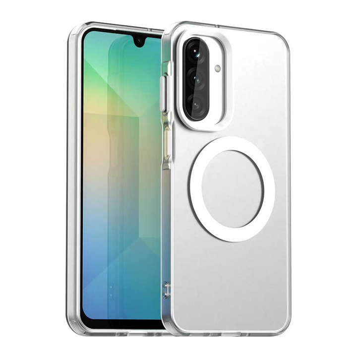 Husa pentru Samsung Galaxy A26 5G, MagSafe, Stef's Cat, Alb