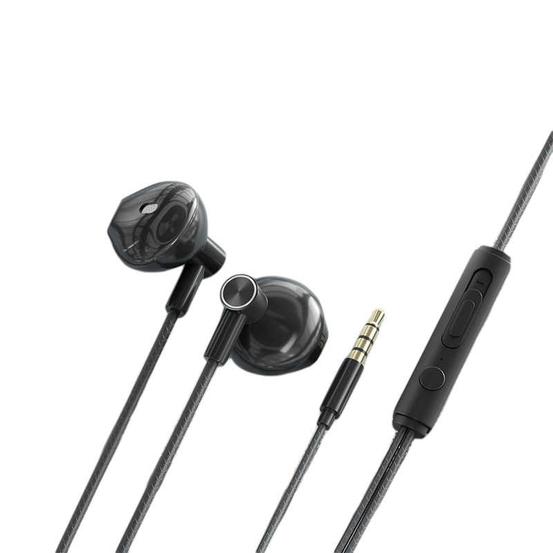 Casti cu fir in-ear, negru, 3.5mm, confortabile, sunet fidel