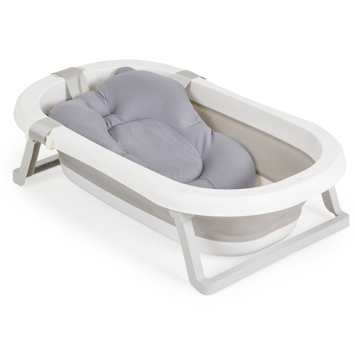 Комплект за къпане със сгъваема вана, Moni, Palma, сив