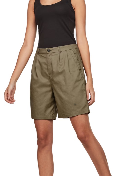 Pantaloni scurți de damă G-Star RAW Bronson High Loose Pleated 9118906, Kaki, Kaki