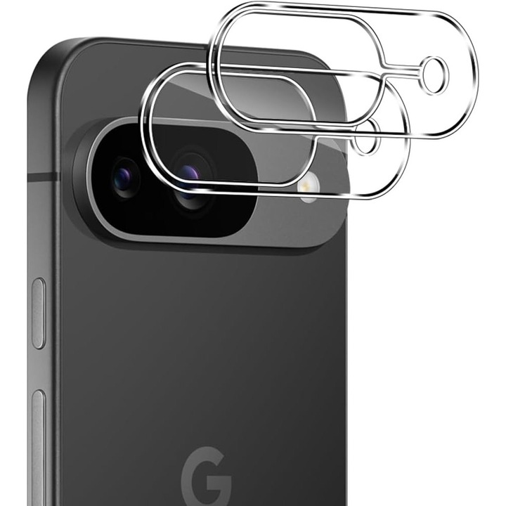 Защитно фолио за задна камера за Google Pixel 9, 2 броя, прозрачно закалено стъкло 0.2мм 9H