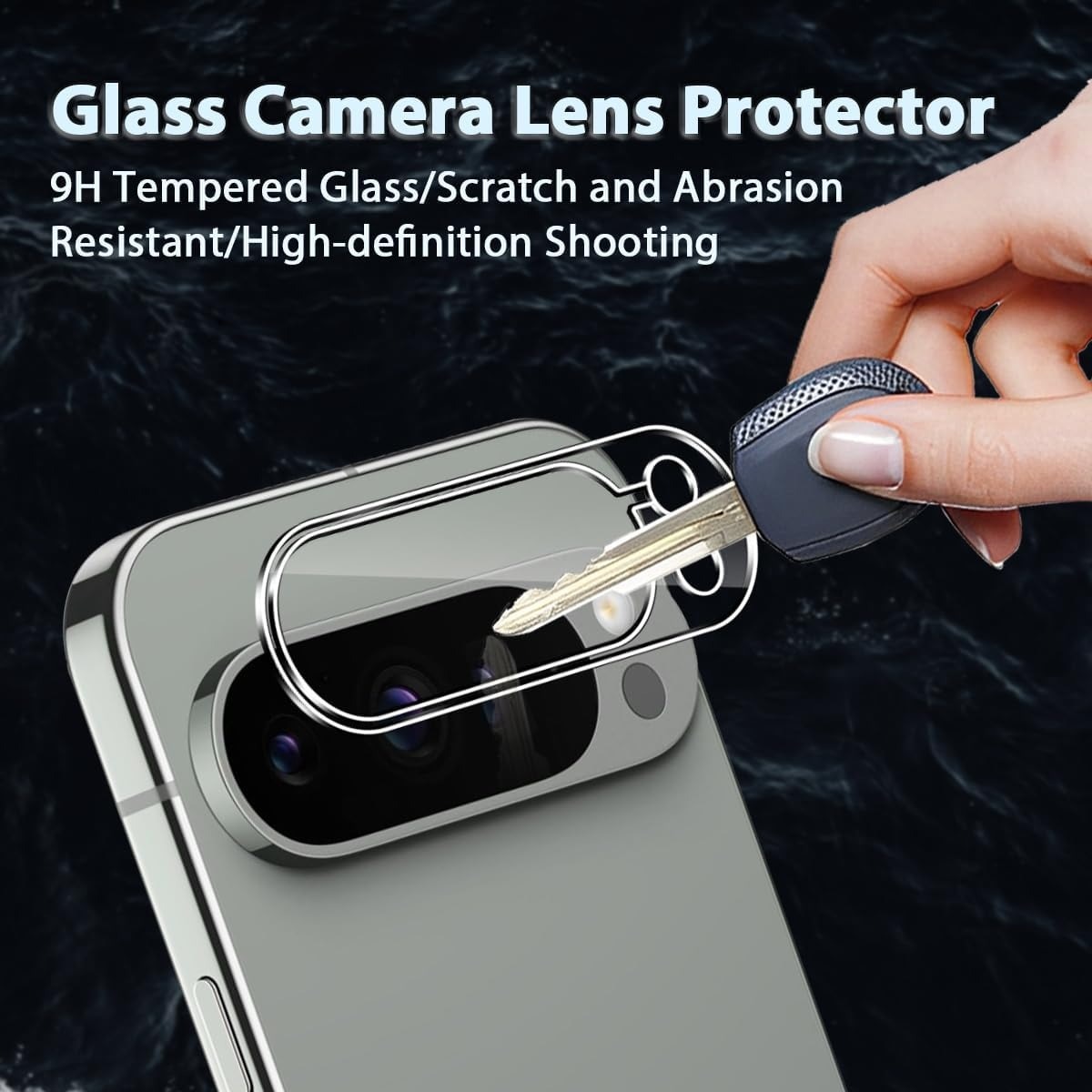 Folie protectie camera spate pentru Google Pixel 9 Pro, sticla securizata 9H, transparent, 0.2mm, set 2 bucati
