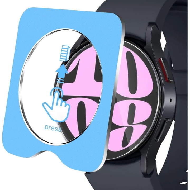 Комплект 2 защитни фолиа от закалено стъкло за Samsung Galaxy Watch 7 44mm, прозрачни, 9H