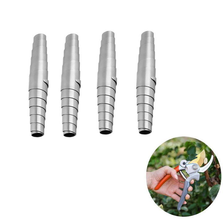 Комплект от 4 резервни пружини за градински ножици, TREXORA, тип спирала, устойчиви на ръжда, изработени от стомана, сребрист