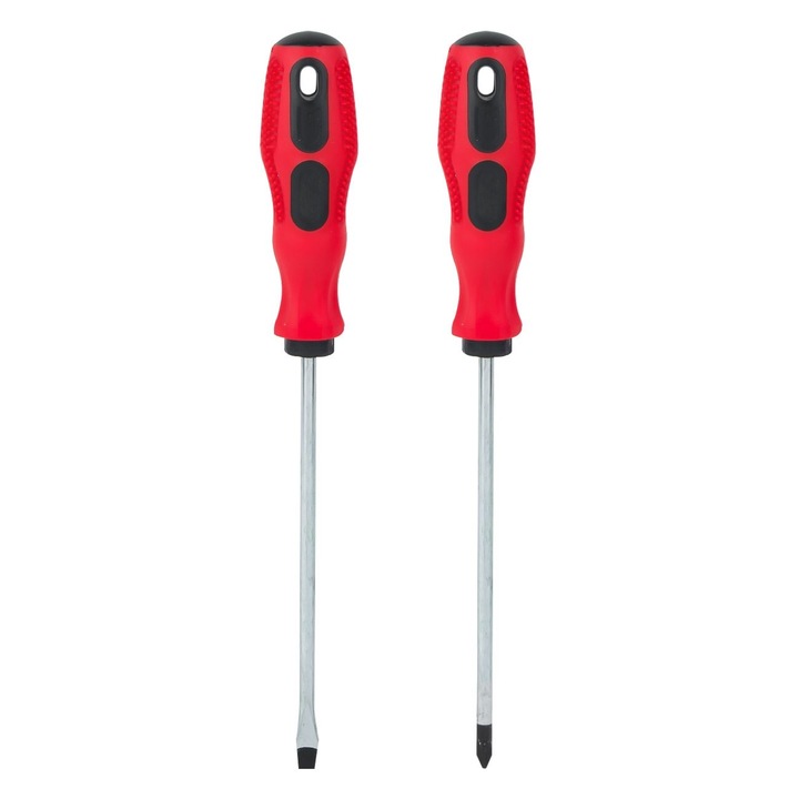 Комплект от 2 отвертки с гумена дръжка