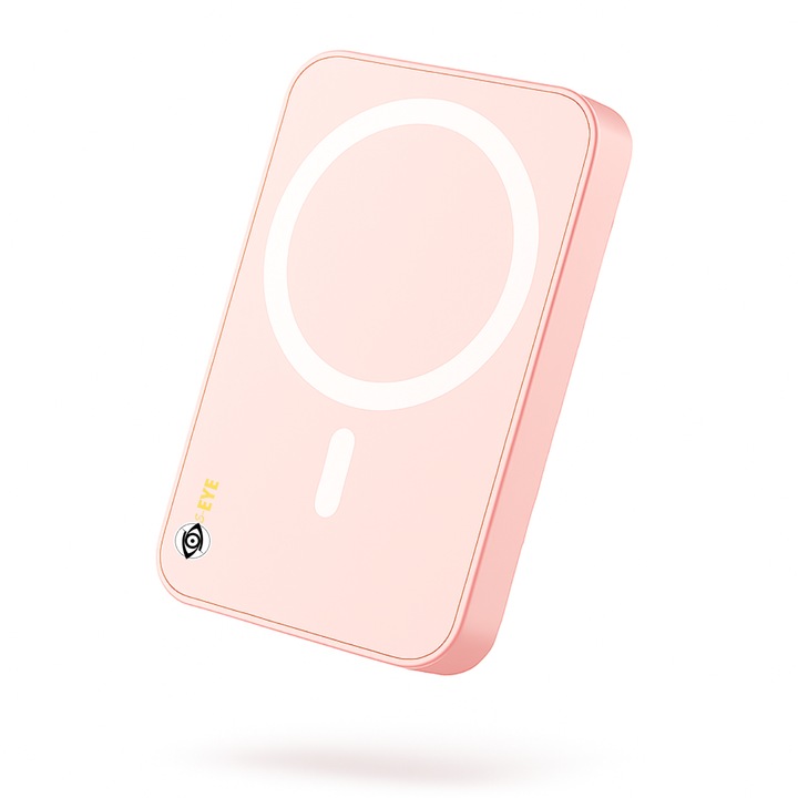 Baterie externa s-Eye 10000 mAh – Fast Charge, si Type-C, incarcare wireles, Fast Charge, 15W, ROZ