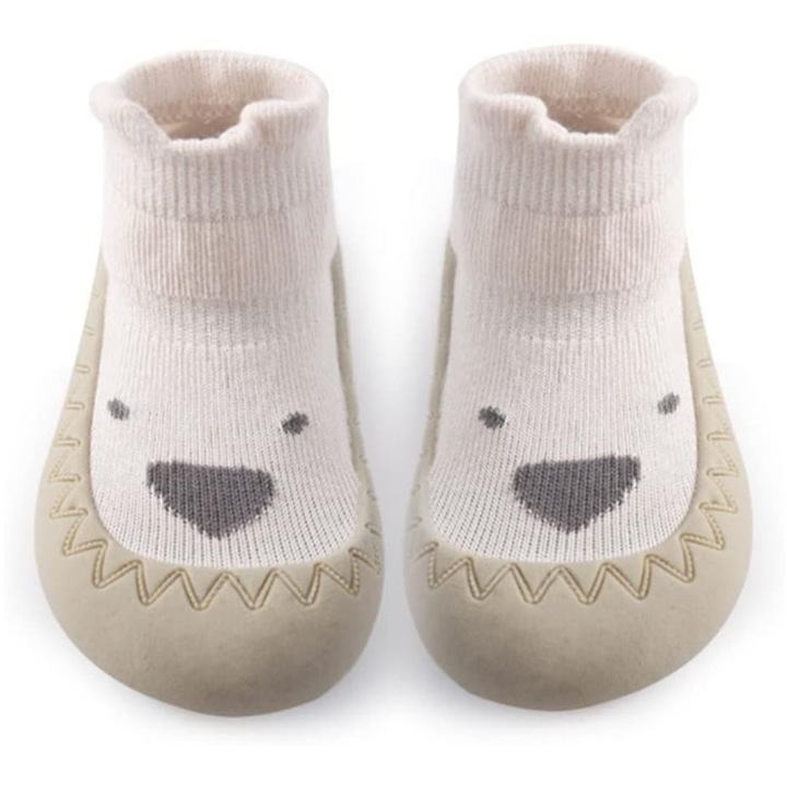 Sosete Antiderapante pentru Primii Pasi, Bej