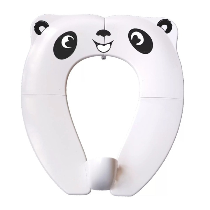 Reductor WC, Pliabil / Portabil, Rezistent la stropire, Capac toaleta copii, Alb