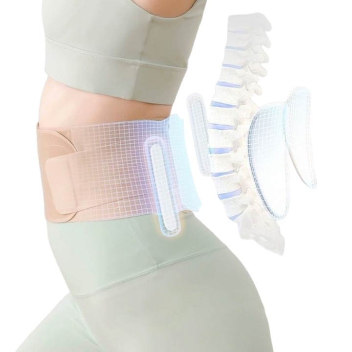 Centura abdominala tip banda elastica, MzcrJosv®, pentru suport lombar, compresie abdominala, recuperare postpartum, slabit si modelarea taliei prin efect de sauna, Marimea L
