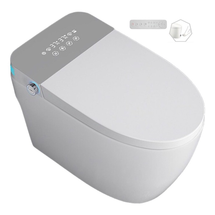 Интелигентна тоалетна KLEENMAC Olivia KEB2030TRF (японска тоалетна) Вертикален изход 300 мм Сив