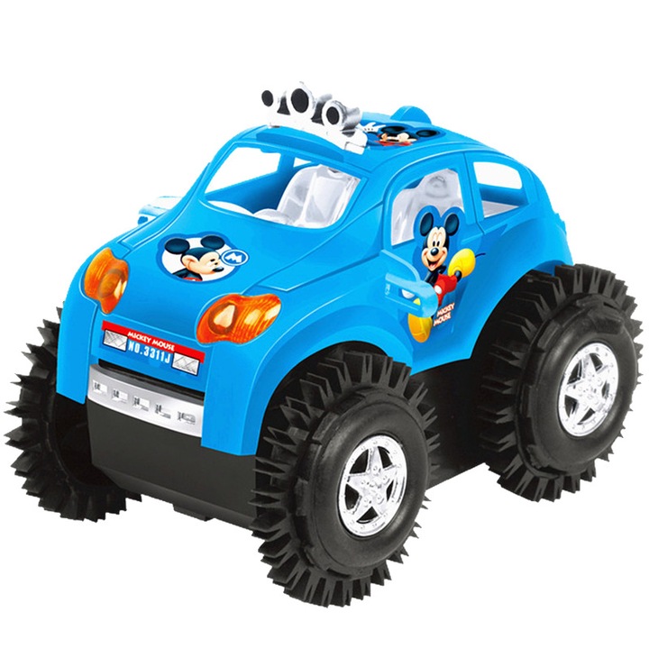 Masina de jucarie electrica pentru copii - Masina de teren acrobatica, Tumba electrica albastru, pentru baieti