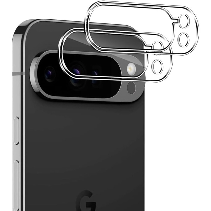 Folie protectie camera spate pentru Google Pixel 9 Pro XL, sticla securizata 9H, transparent, 0.2mm, set 2 buc