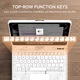 Калъф с клавиатура с 7 цвята подсветка тип Magic Keyboard за iPad 10/11 поколение (A16) 2025, AZFAMZOP™, въртящ се на 360 градуса, защитно фолио за екран от закалено стъкло, държач за писалка, функция автоматично заспиване/събуждане, бял