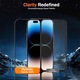 Set de 2 Folie protectie pentru iPhone 16 Pro, iPhone 17 (standard), Kynetic®, sticla temperata, tehnologie automata de eliminare a prafului, advanced touch sensitivity, acoperire oleofoba, anti-amprente, 6.3 inch, Claritate FullHD