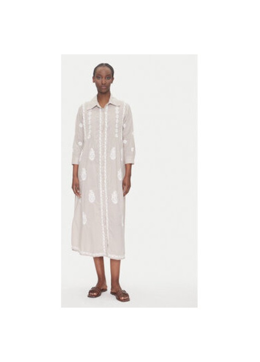 Дамска лятна рокля Selmark, BC196, Памук, 46787, Бежов