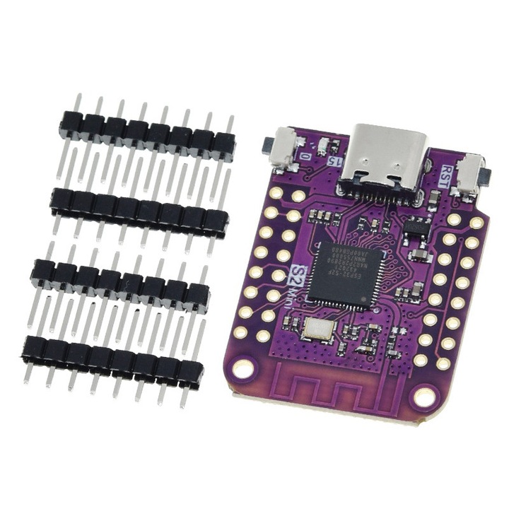 Платка за разработка ESP32-S2 Mini с 4 MB Flash, ESP32-S2FN4R2 Wi-Fi, USB-C порт, съвместима с MicroPython и Arduino