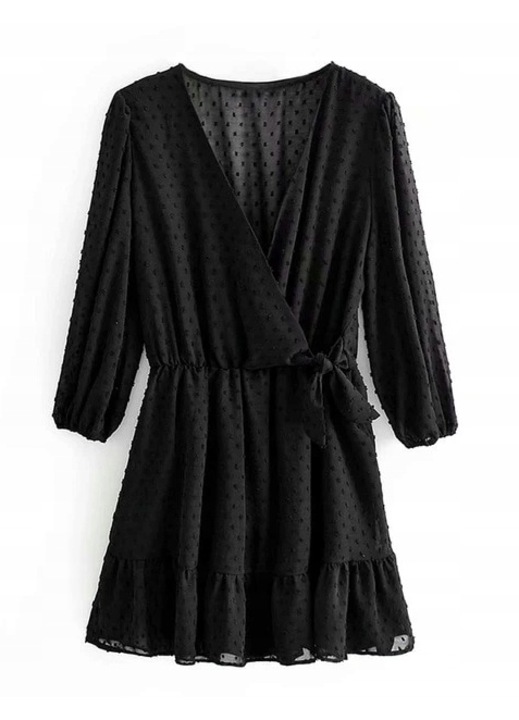 Rochie Boho, Pan i Pani Gadżet, sifon, neagră, S-38, Oversize,One Size INTL