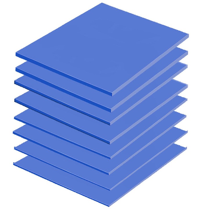 Термо подложка Rqiurpn, комплект от 8 броя, 100x100 мм, 0.5 мм/1 мм/1.5 мм/2 мм, синя