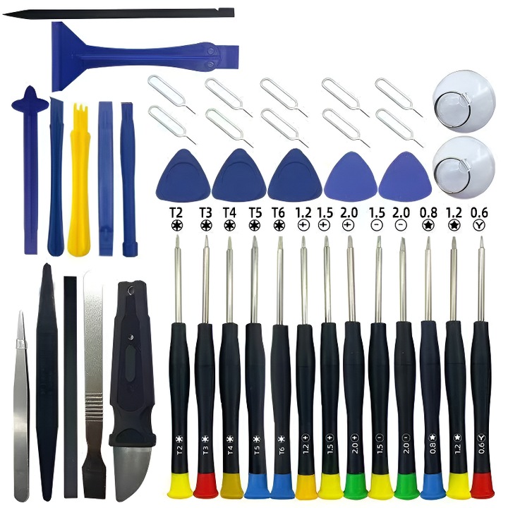 Kit de reparatie electronice 42 in 1, Rqiurpn, set de surubelnite precise, multicolor, pentru telefoane, computere, tablete
