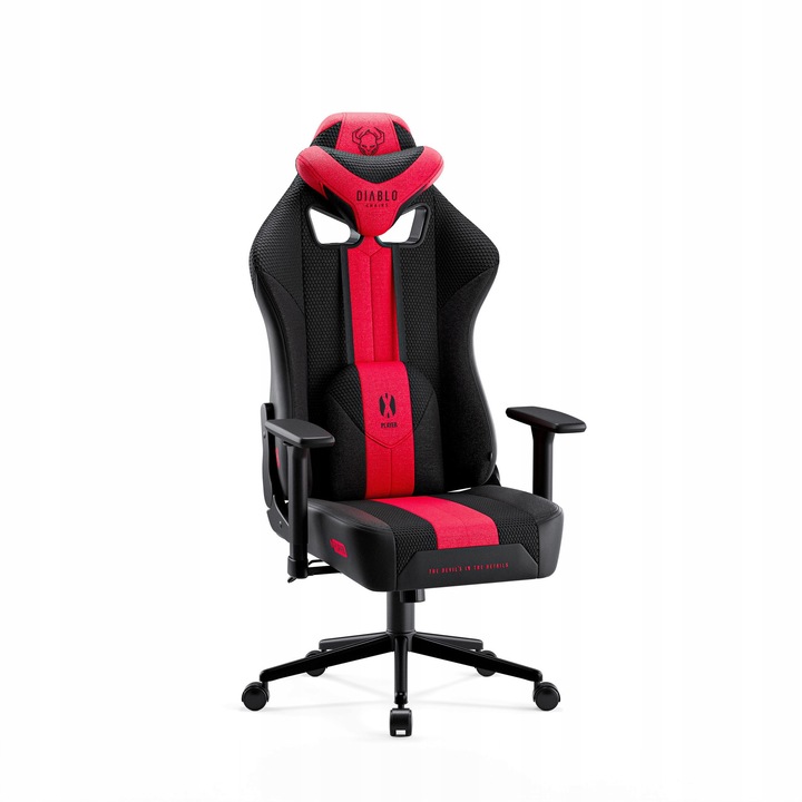 Diablo X-Player 2.0 Gamer szék, kicsi, karmazynovo-antracit, ergonomikus tartás, állítható