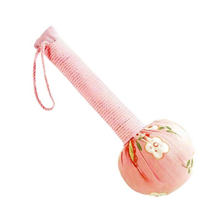 Ciocan de lovitura meridian, OEM, ciocan pentru sanatate cu lenin, ciocan pentru masaj pentru dureri lombare, relaxare musculara, activare meridian, cadou de sanatate, 26cm, roz piersica