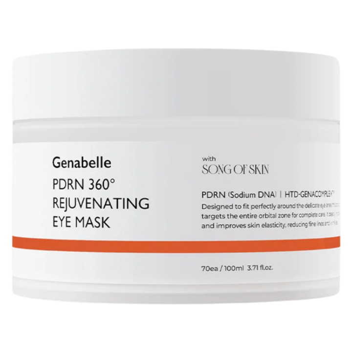 Подмладяваща маска за очи Genabelle - PDRN 360°, 70 броя, регенерираща маска за кожата около очите
